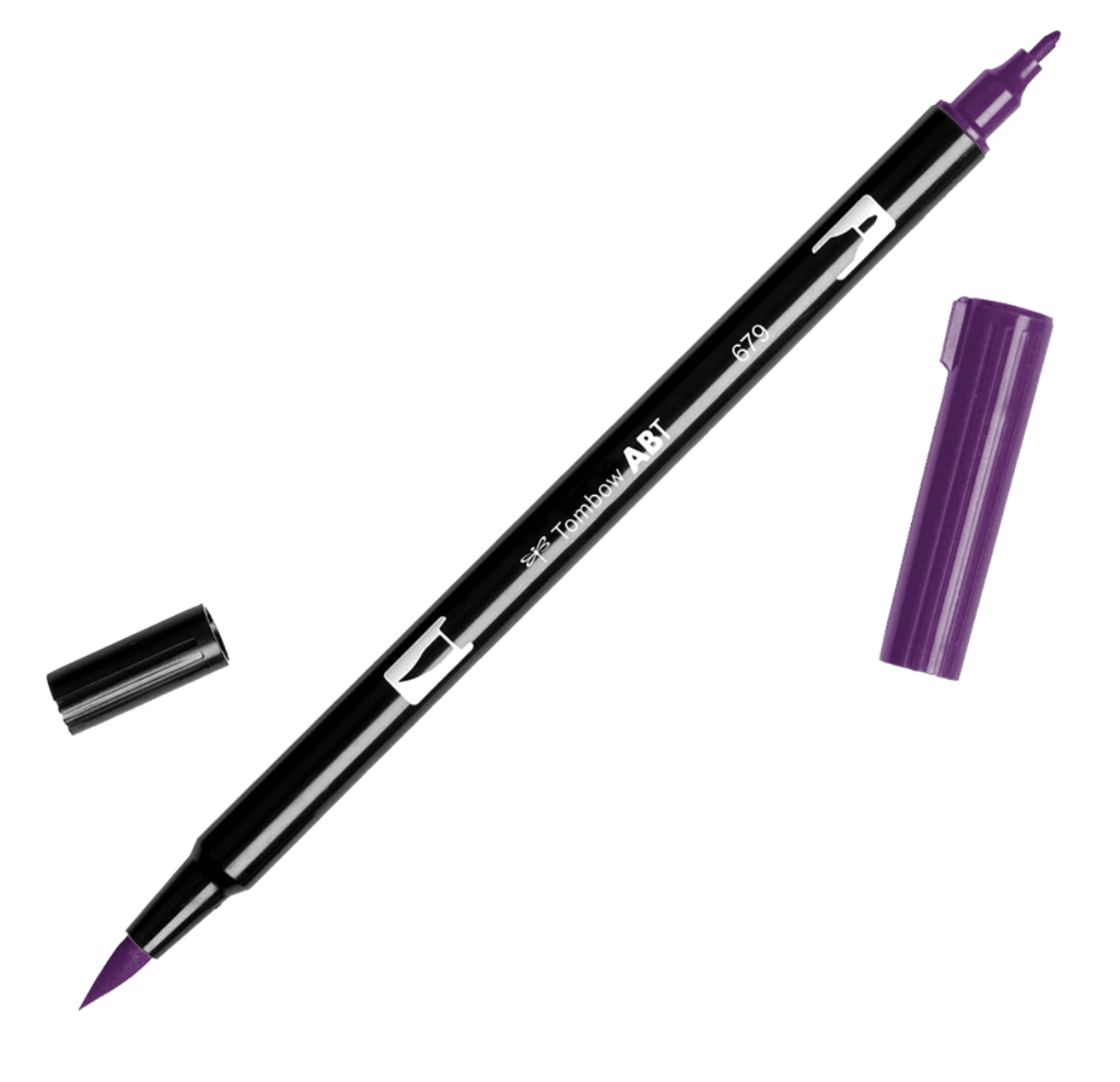 Dual Brush Pen - 679 / Dark Plum